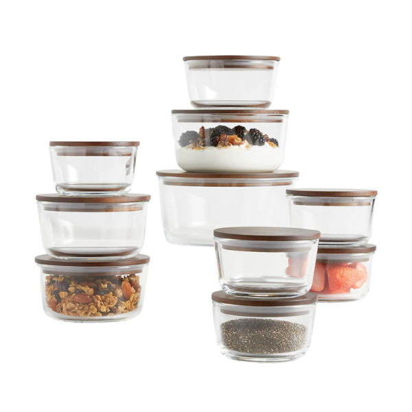 tupperware glass containers